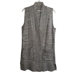Loft Women's XS Grey Sweater Vest, Tunic Length